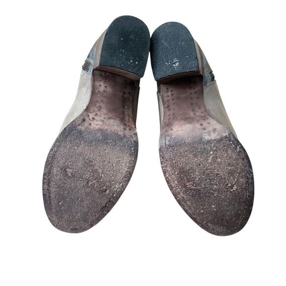 Freebird by Steven Darius Distressed Leather Stacked Heel Bootie | Size 8 - Picture 2 of 10